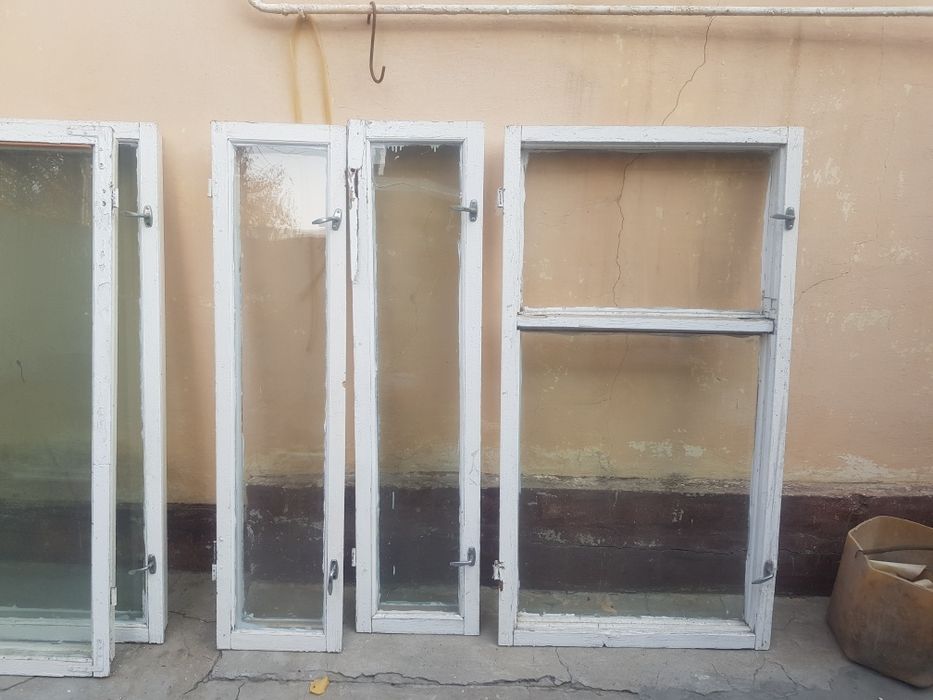 Рамы и стекла в бывшим употреблении