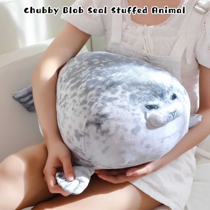 Jucarie de plus foca 60 cm perna jucarie decor pentru somn si relaxare