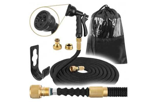 Furtun Extensibil Pentru Gradina, Negru , L:15 M, 8 Functii, KD2084