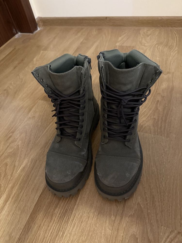 balenciaga striker boots green