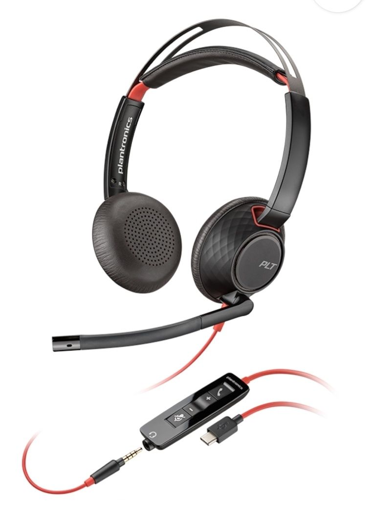 Casca Call Center Plantronics Blackwire 5220, C5220, USB-A, Binaural