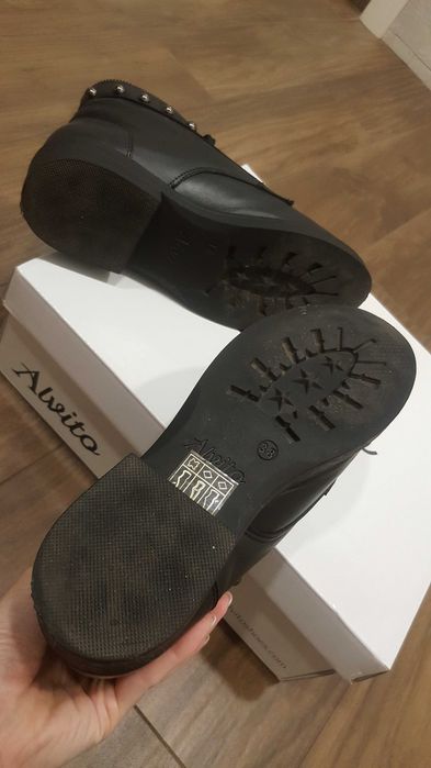 Боти естествена кожа Alvito