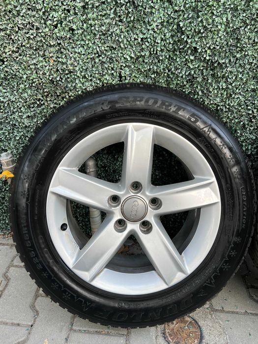 225/55/16 Dunlop Winter Sport5 зимни гуми, с оригинални джанти Audi 16
