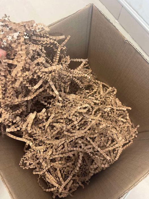 Хартиен Пълнеж Опаковане Декорация Неутрален Цвят Гофрирана Хартия