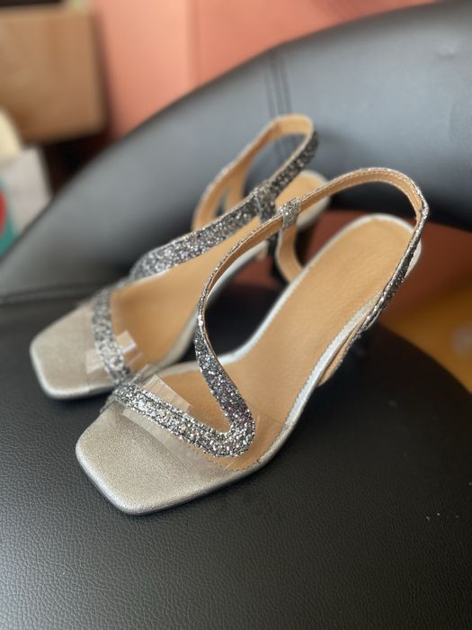 Sandale toc compde talpa piele