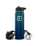 Termos cu capac si pai, 650 ml, Iron Flask
