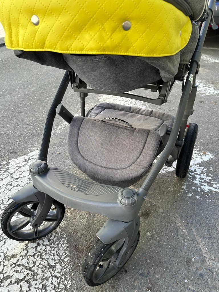 Carucior 3 în 1  Encore Adamex Yellow Grey