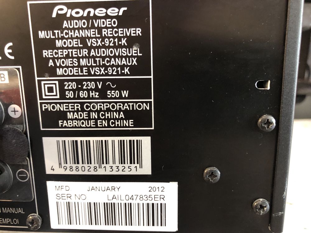 Pioneer VSX-921 resiver