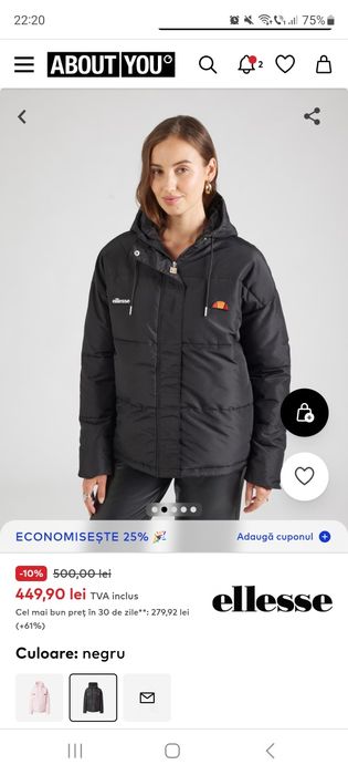 Geacă nouă Ellesse damă nr L