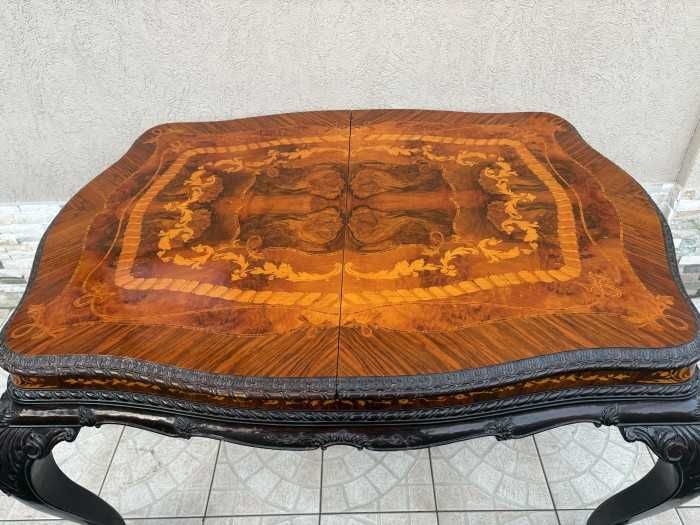 Fabuloasa masa Chippendale-mahon-intarsii-picioare cabriole-Anglia