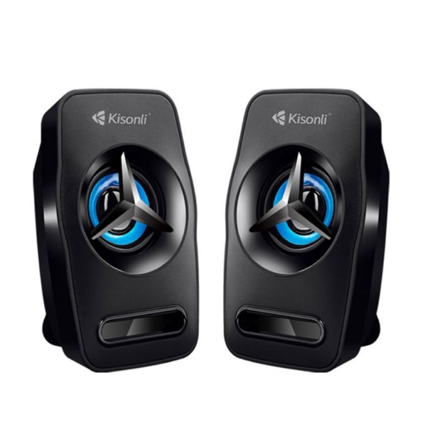 Тонколони за компютър Kisonli L-3030, 2x3W, USB, Черени
