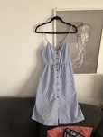 Rochie midi cu dungi albastre H&M, S