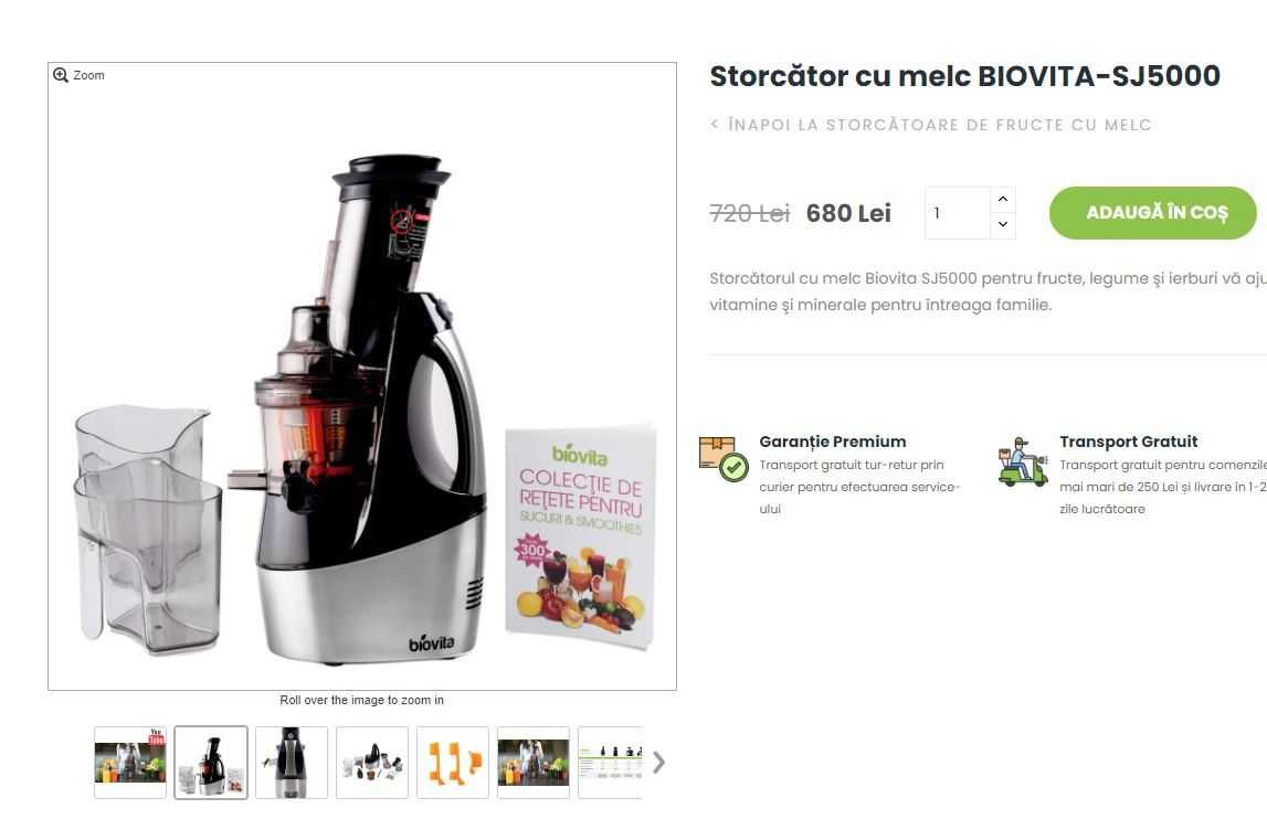 Storcător cu melc BIOVITA-SJ5000