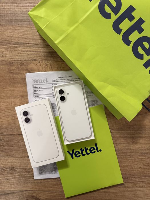 IPhone 16 Йеттел Гаранционен като НОВ ! White - Бял !