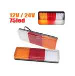Комплект диодни стопове със 4 светлини 12 / 24 волта / LED