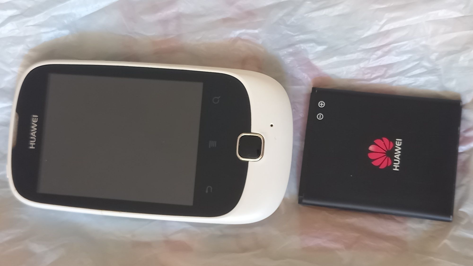 Vand mobil Huawei Ascend y100, alb, mic si usor,baterie originala