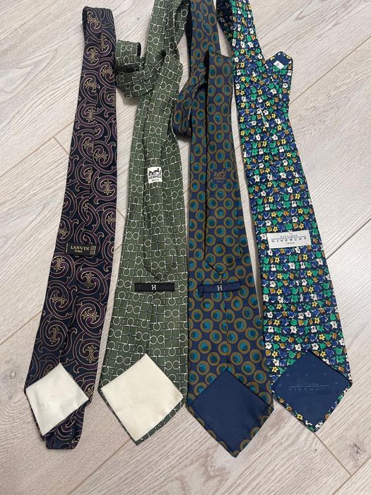 Cravate matase  naturala Lanvin , Hermes ,Givenchy , originale