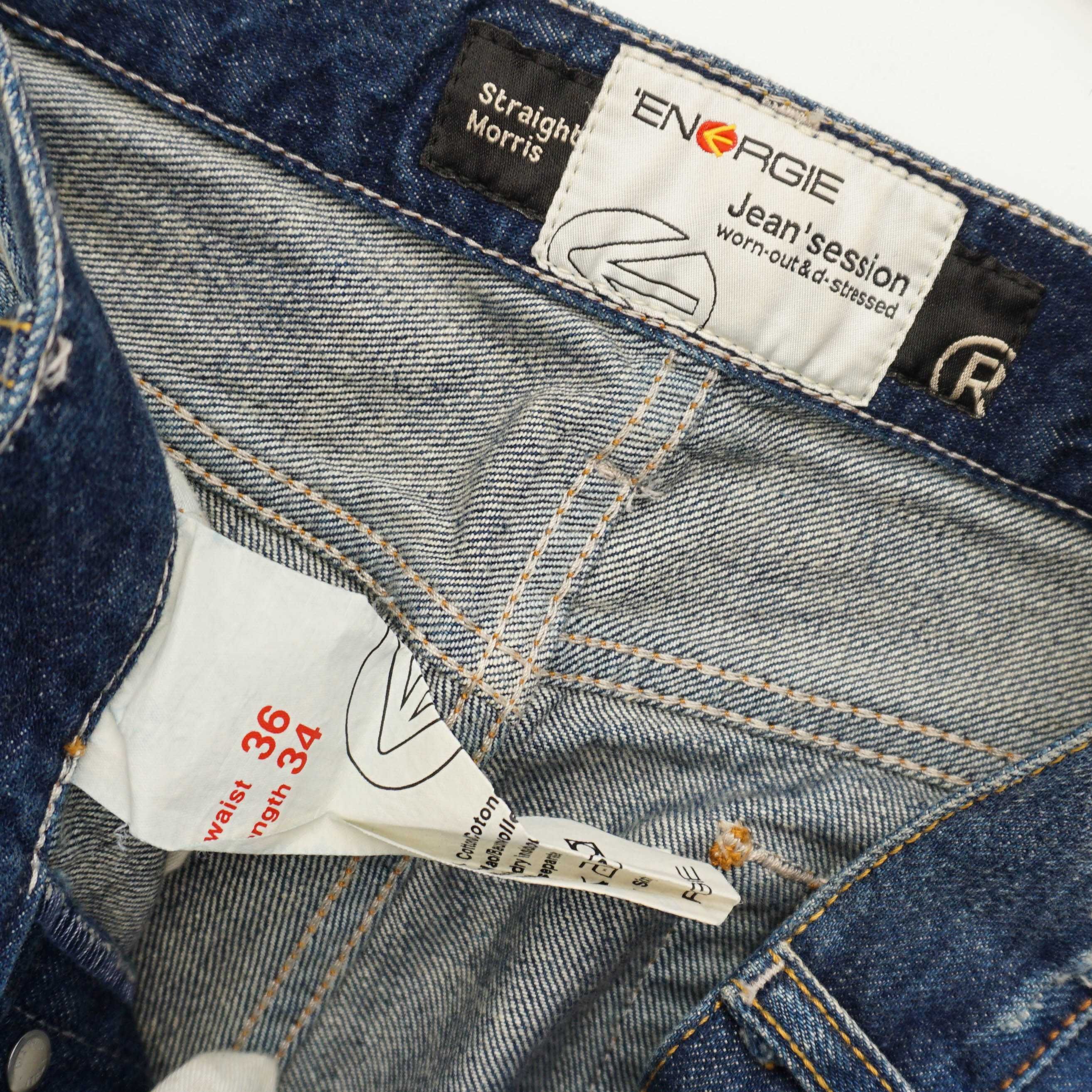 ENERGIE Distressed Washed Y2K Jeans - винтидж дънки - 36