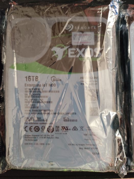 Жесткий диск Seagate 16tb 1шт Новый Оригинал