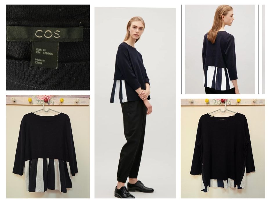 Тъмно синя блузка на Cos