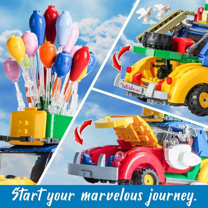 VEPOWER Idea Beette Building Set с балони, съвместим с Lego Friends