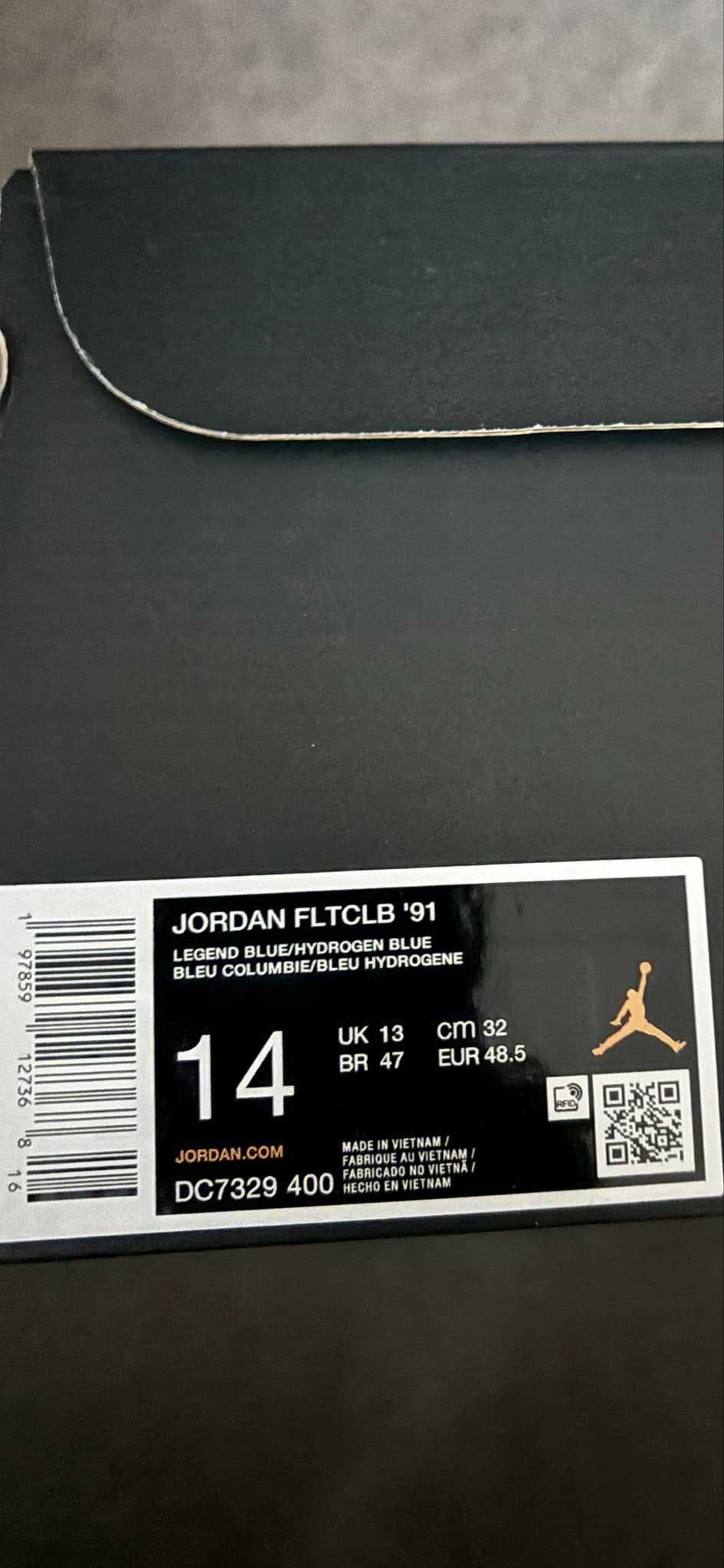 Маратонки Jordan Flight Club 91, 14 US, 32 см.