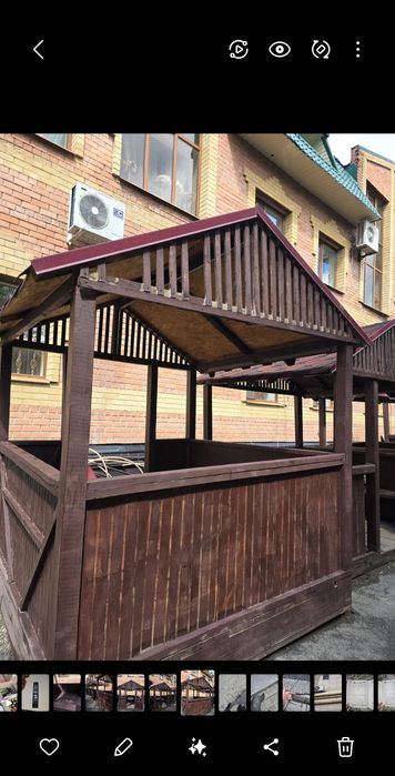 Беседка ағаш уй  навес