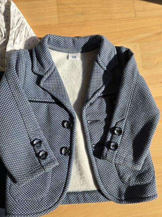 Costumas/compleu ocazie 5 piese (sacou, cămașă,papion,pantaloni 86-92