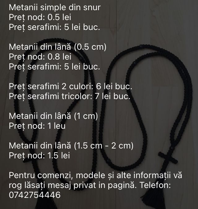 Metanii 50 noduri 2 cm, metanii orice model