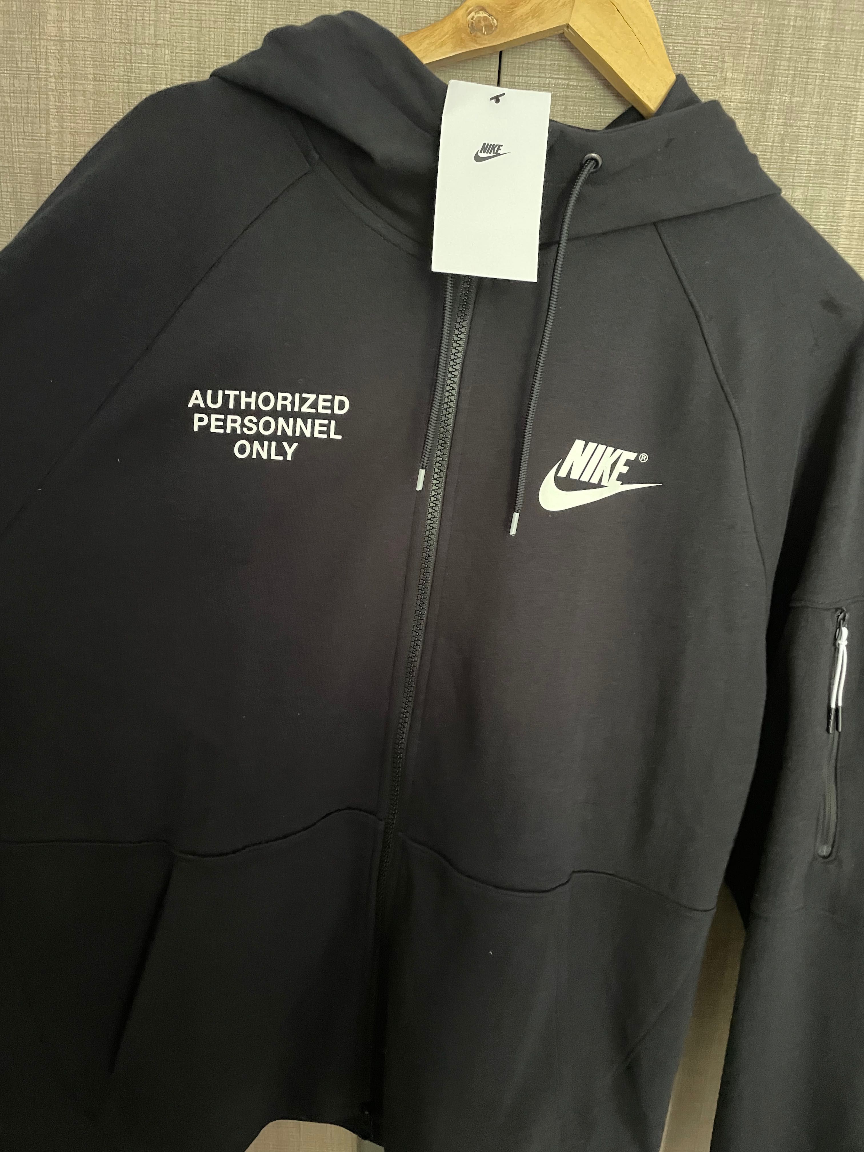 Nike fleece hoodie personnel only