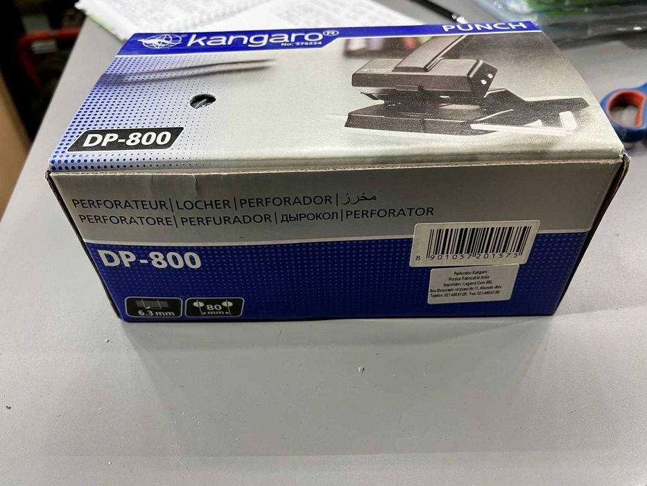 Perforator Kangaro DP-800, 63 coli, metalic, negru
