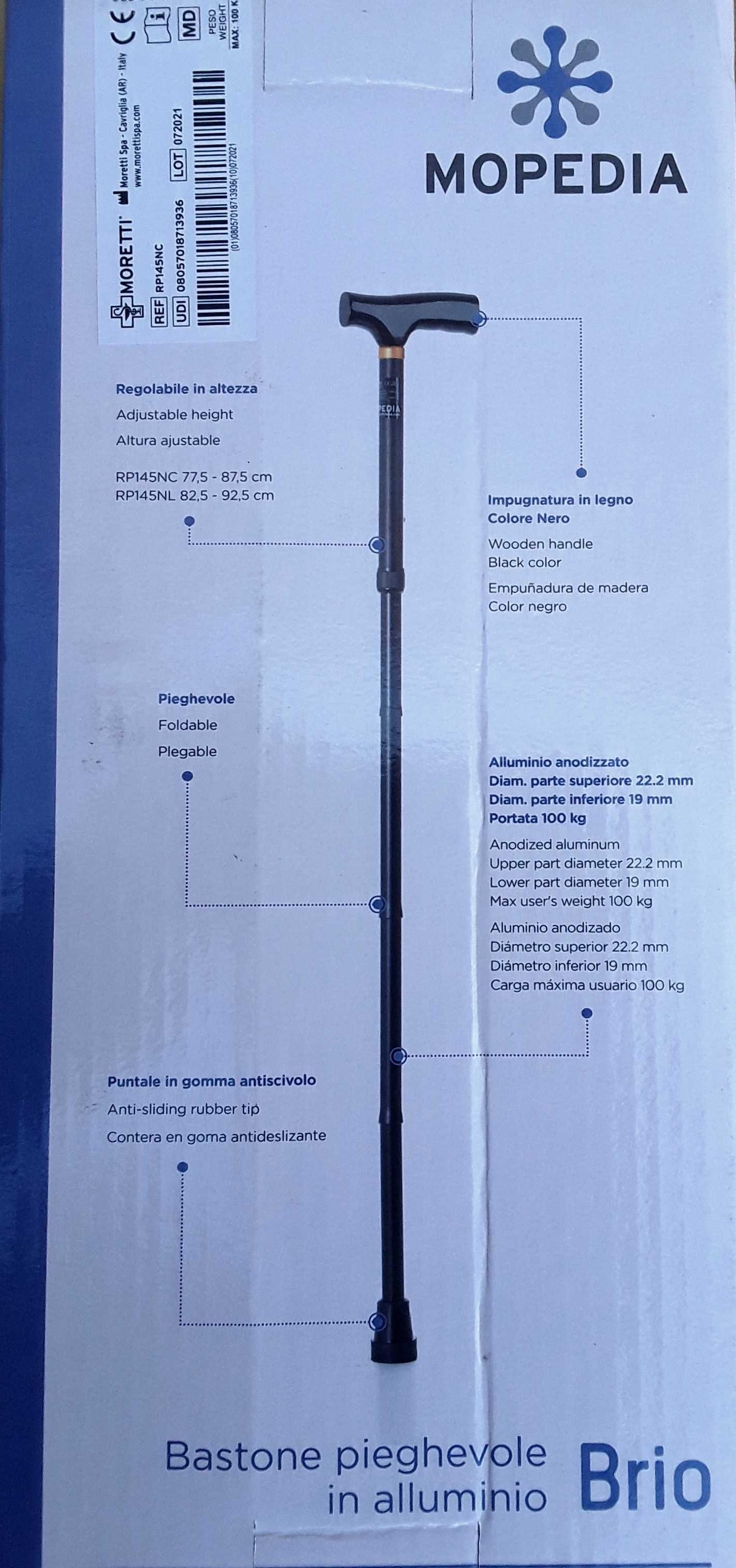 Baston pliabil din aluminiu MORETTI - NOU - 50 Lei