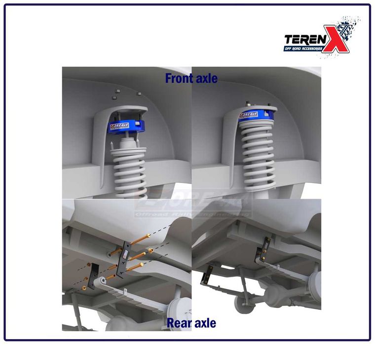 Kit înălțare suspensie +5cm (2") Toyota Hilux Revo (2015+)