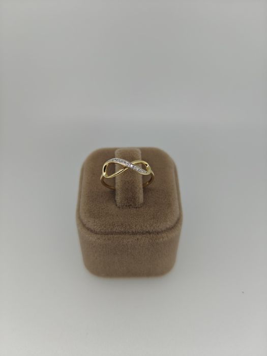Inel aur 18k 1.1gr diamante naturale (r)