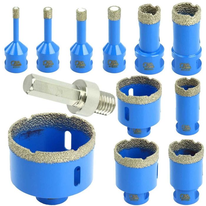 Set carote diamantate piatra gresie faianta beton 6-68mm M14 11piese