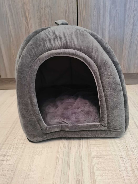 Топла и мека къща за котки и кученца тип палатка