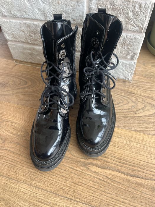 Боти Eva Minge черни лак