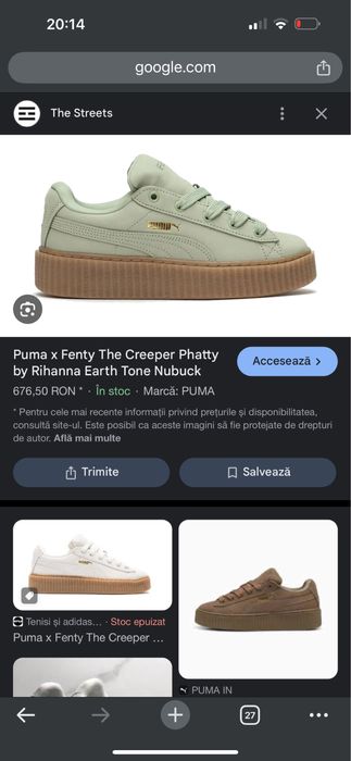 adidasi piele Puma Fenty rihanna