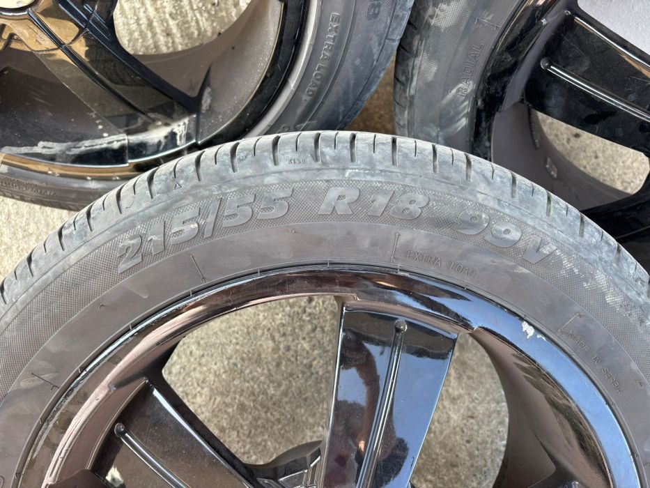 Set jante R18 echipate cu cauciucuri de vara 215 55 r 18