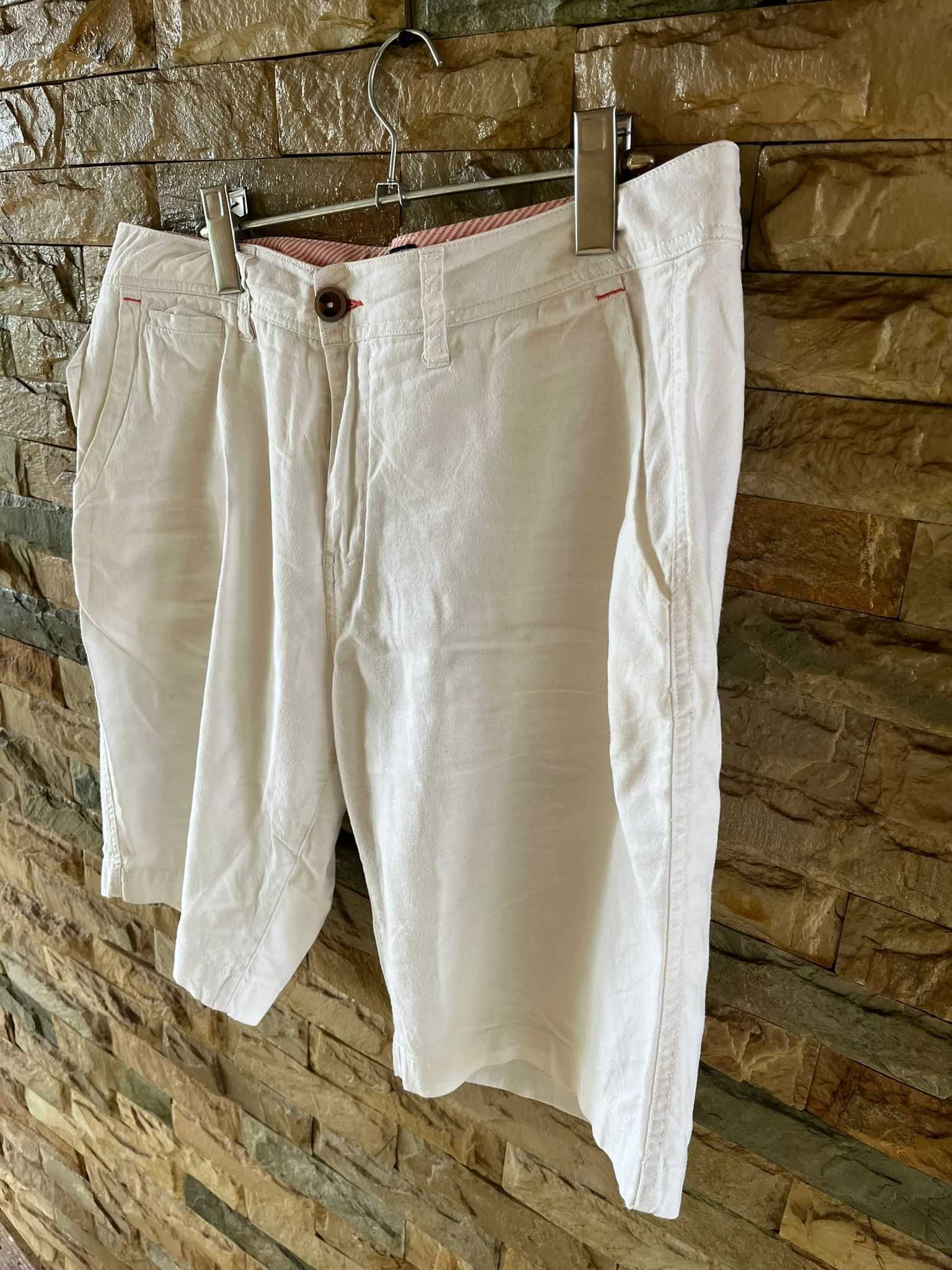 Pantaloni Scurti Panza Kenvelo - W34 (Marimea L) - Alb