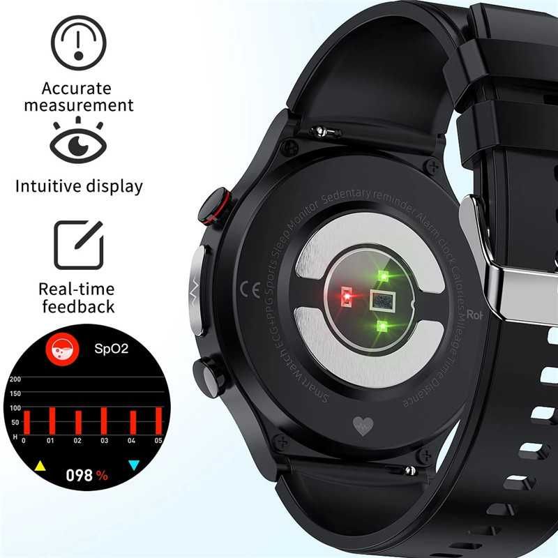 Смарт часовник STELS E89, Водоустойчив, EKG, 1.32 инчов HD Full touch