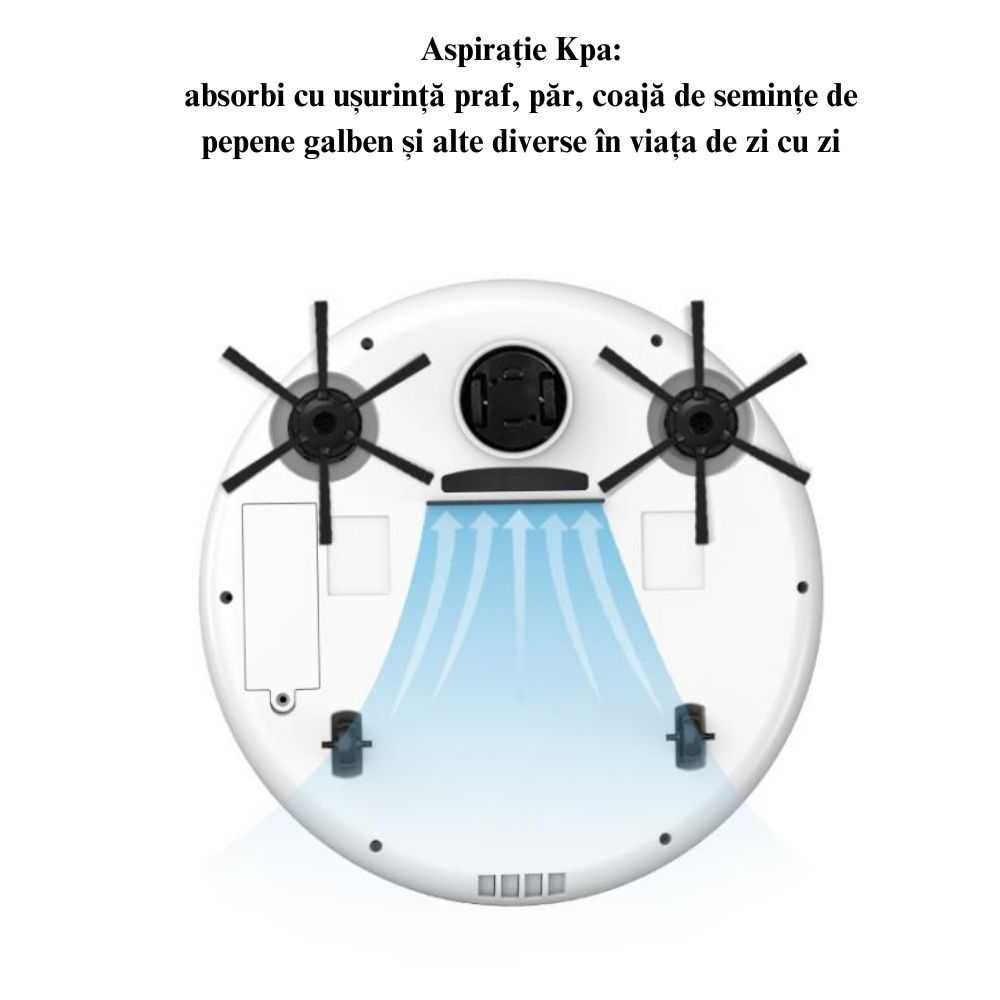 Aspirator robot cu functie de wifi, culoare alba,neagra,cadou pamatuf