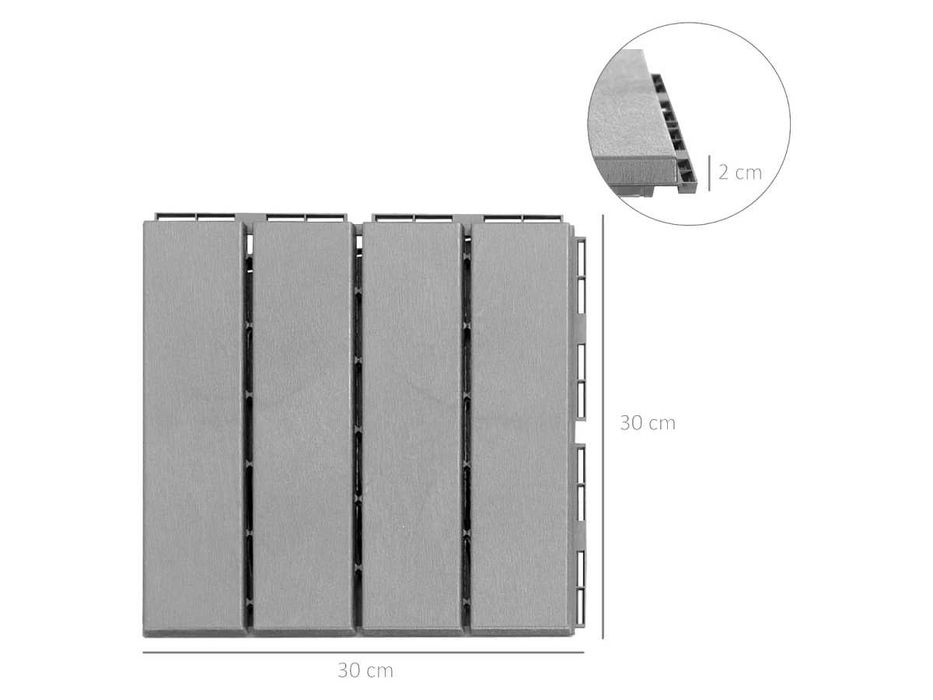 Pardoseală, Dale modulare pentru terasa, gradina dimensiune 30x30