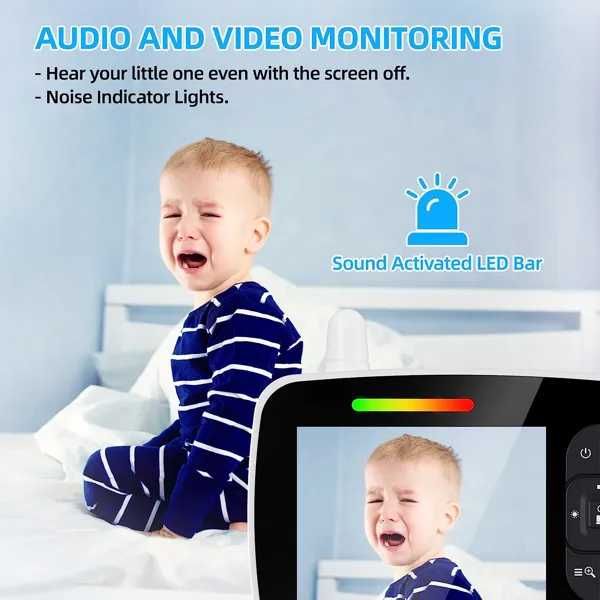 Monitor pentru bebeluși BURNNOVE 3.5 Inch 480P,(Super Ofertă).