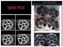 Set jante aluminiu 5X98 și 5X110 , 15 țoli ,livrarea avantajoasă !