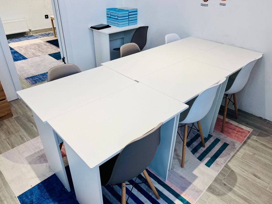 Детские парты б/у, полки