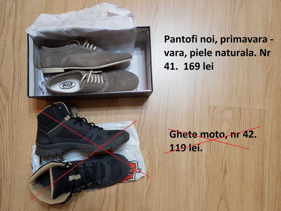 Pantofi casual barbati nr 41 piele naturala perforata.