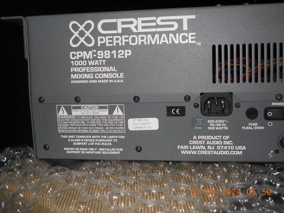 Mixer amplificat Crest CPM-9812 made in USA