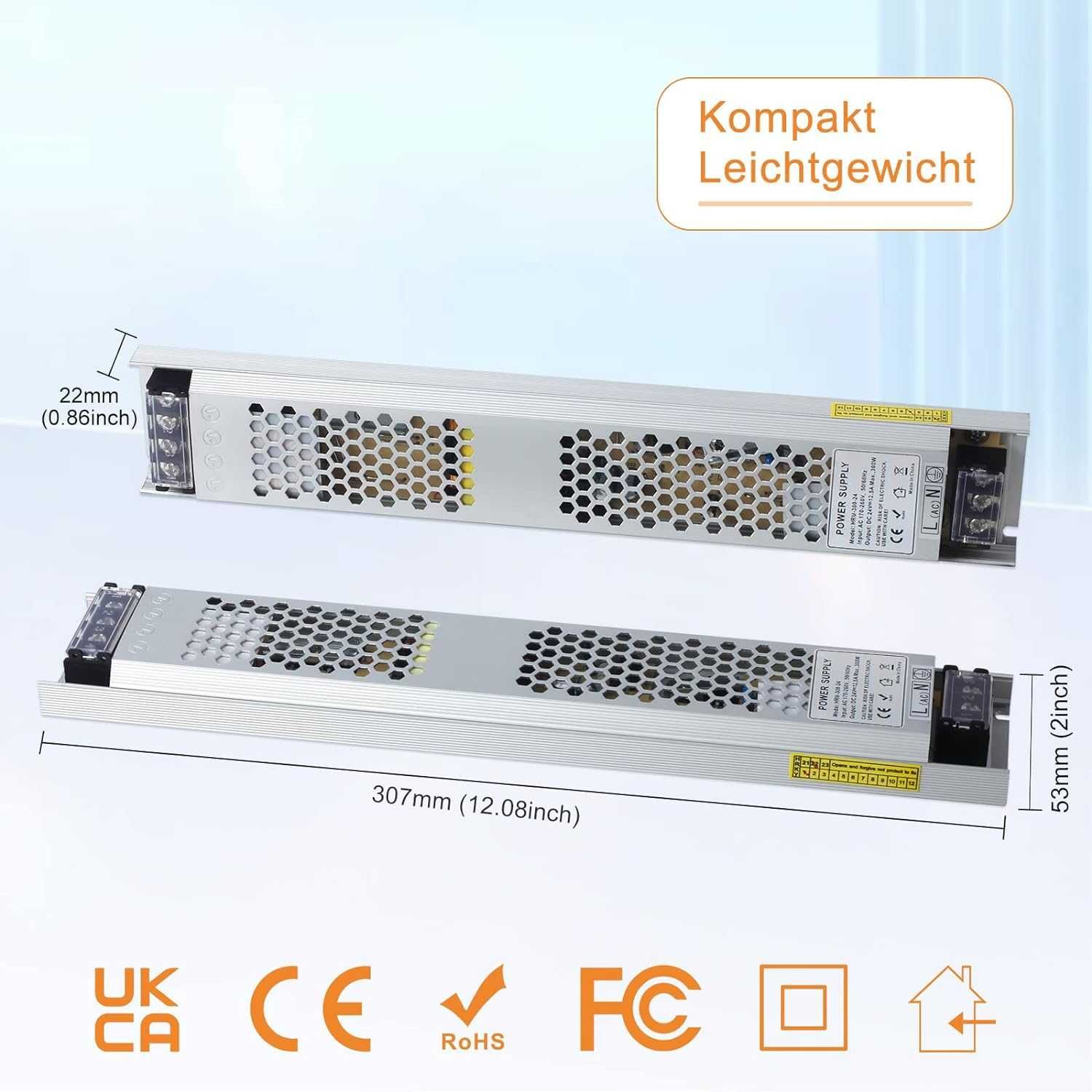 Sursa alimentare constanta LED, 2 modele, 24/12V, 300W, Negociabil