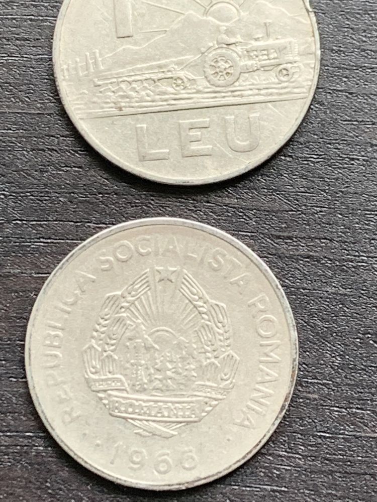 Vand 2  moneda de 1 leu anul 1966